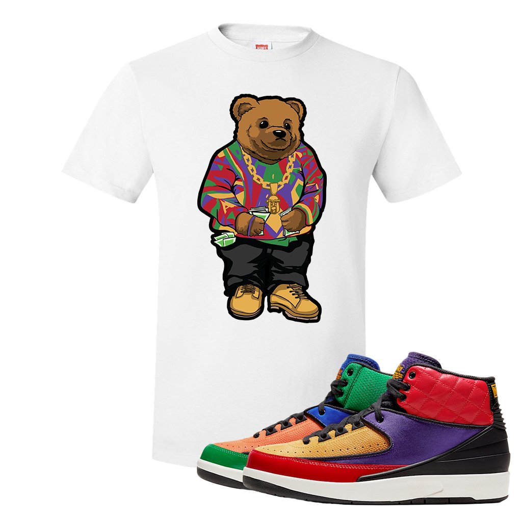WMNS Multicolor Sneaker White T Shirt | Tees to match Nike 2 WMNS Multicolor Shoes | Sweater Bear