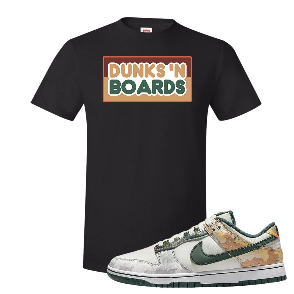 Camo Low Dunks T Shirt | Dunks N Boards, Black