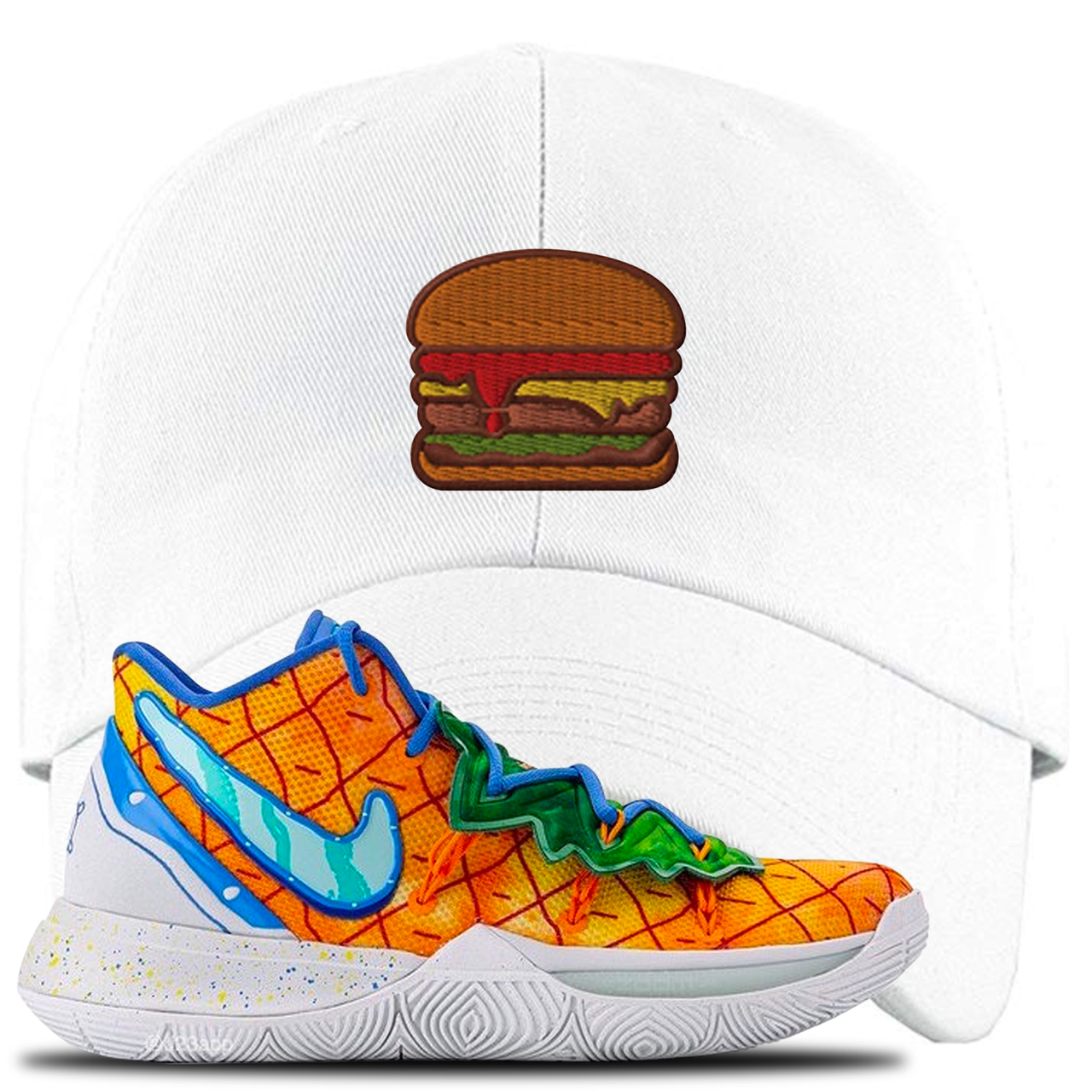 Kyrie 5 Pineapple House Burger White Sneaker Hook Up Dad Hat