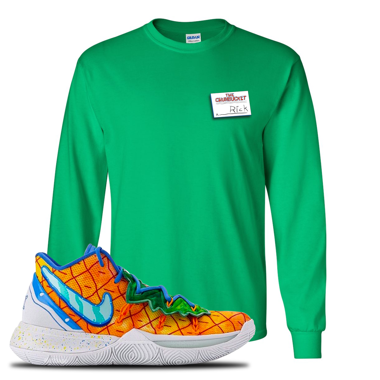 Kyrie 5 Pineapple House Rick Irish Green Sneaker Hook Up Longsleeve T-Shirt