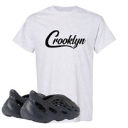 Yeezy Foam Runner Mineral Blue T Shirt | Crooklyn, Ash