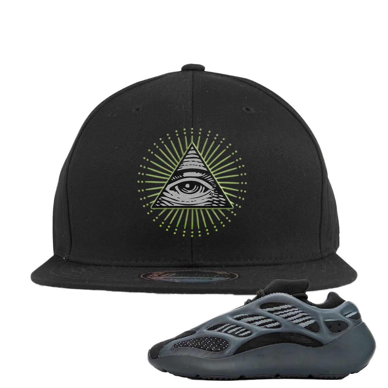 Alvah v3 700s Snapback Hat | All Seeing Eye, Black