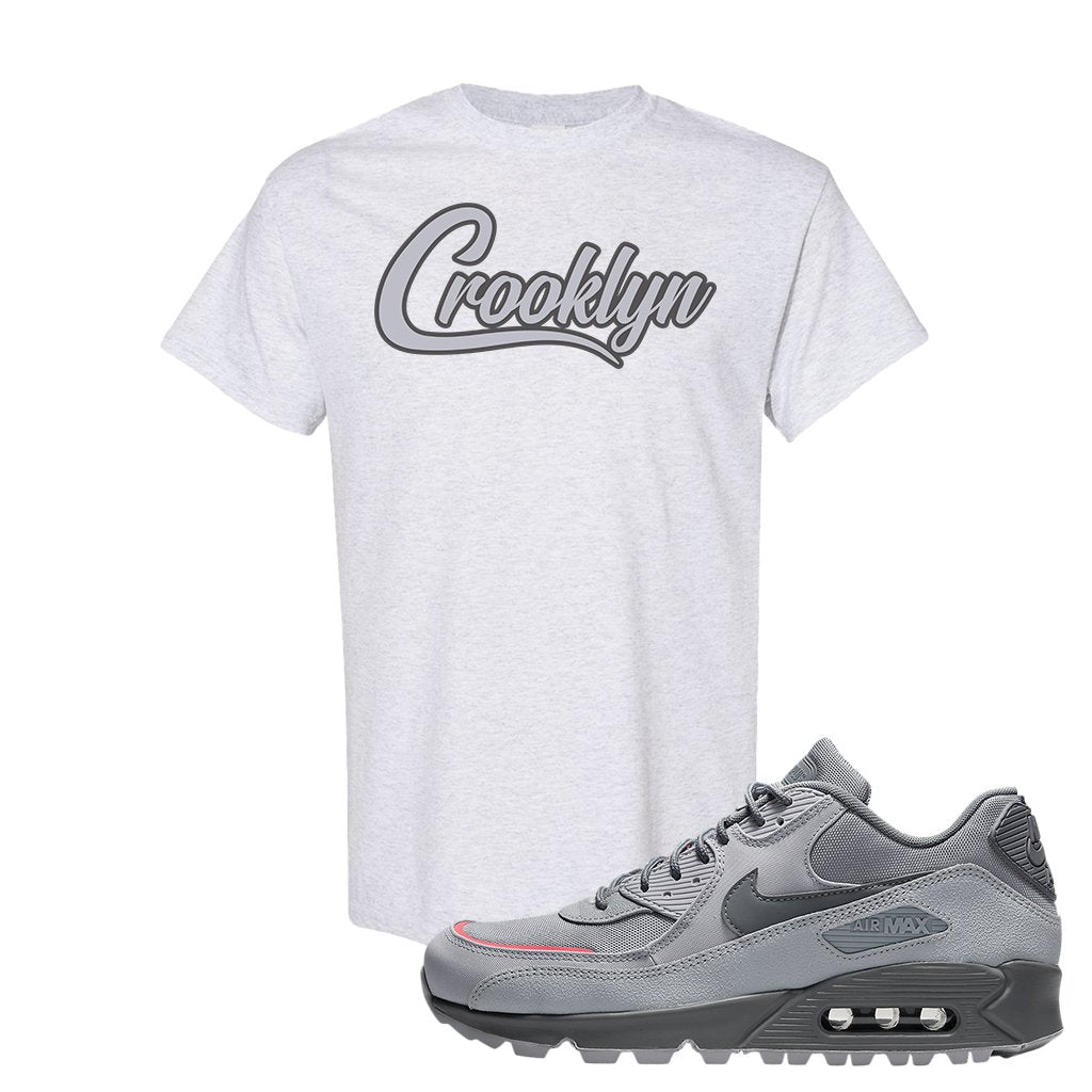 Wolf Grey Surplus 90s T Shirt | Crooklyn, Ash