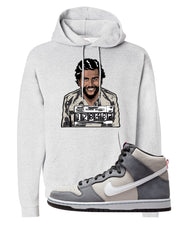 Medium Grey High Dunks Hoodie | Escobar Illustration, Ash