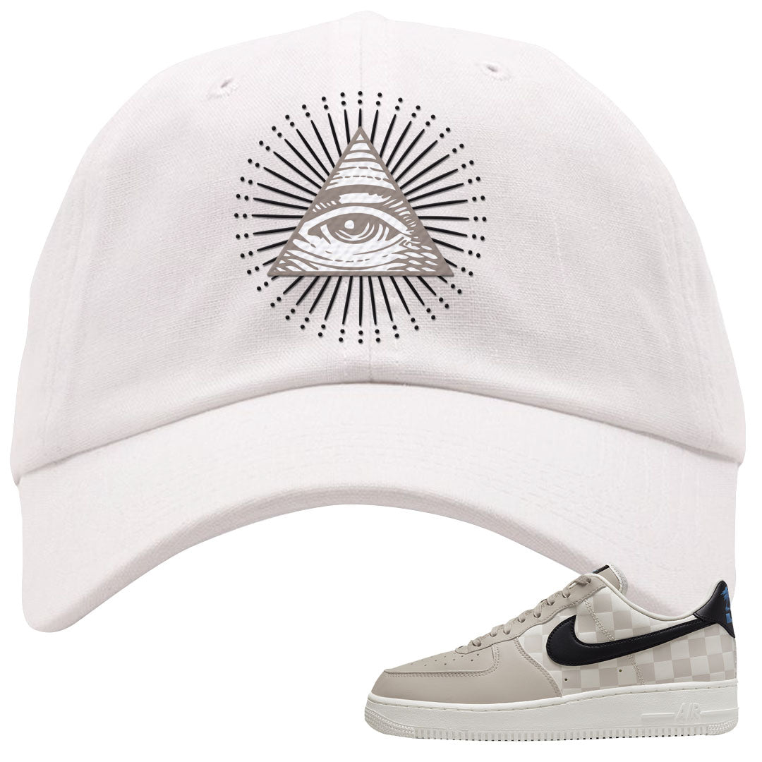 King Day Low AF 1s Dad Hat | All Seeing Eye, White