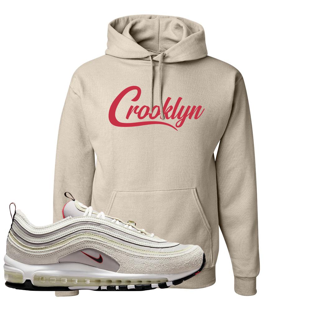 First Use Suede 97s Hoodie | Crooklyn, Sand