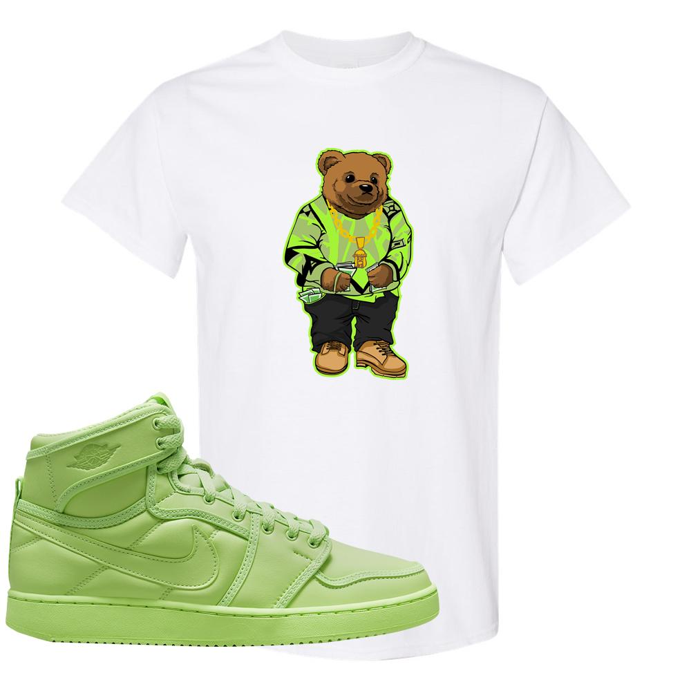 Neon Green KO 1s T Shirt | Sweater Bear, White