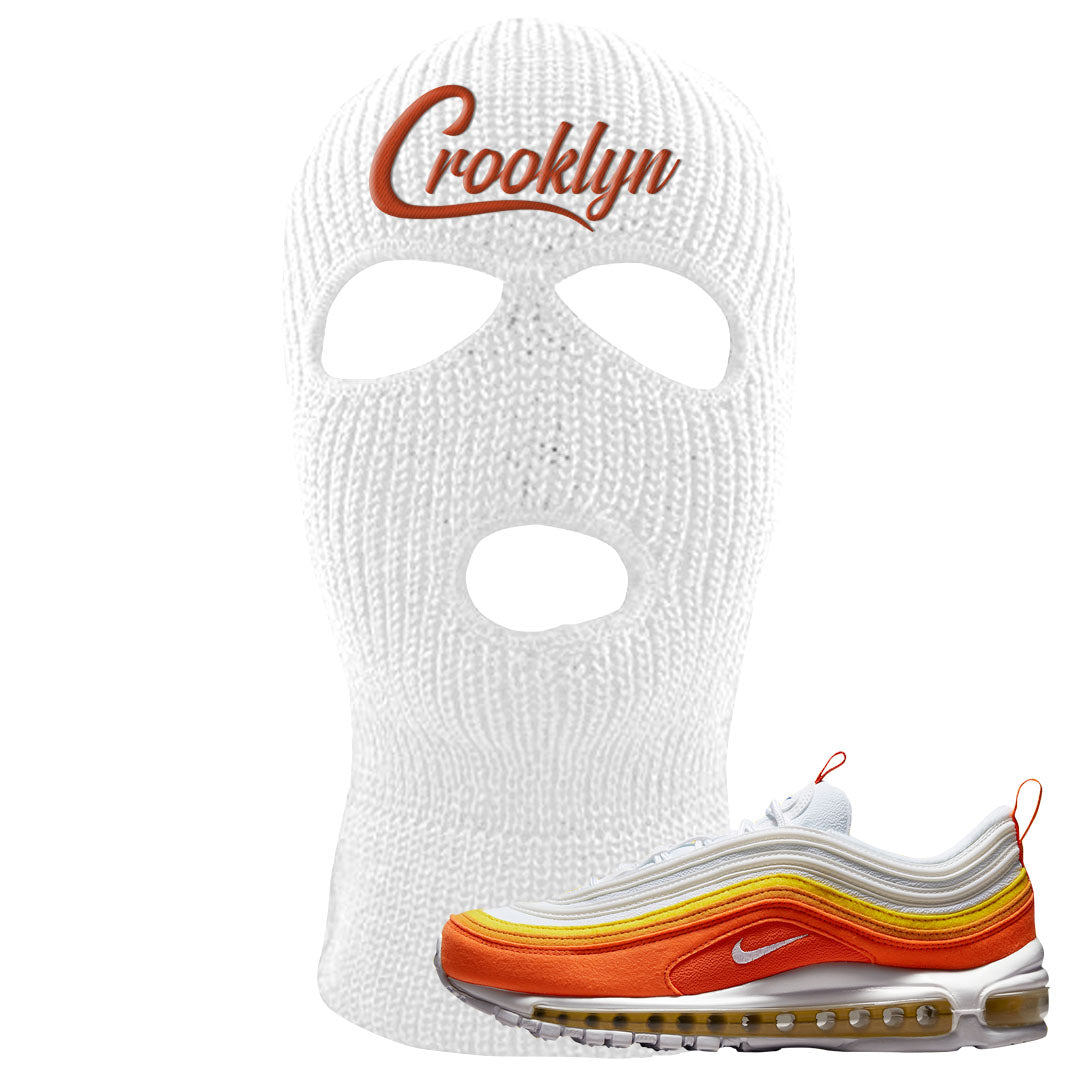 Club Orange Yellow 97s Ski Mask | Crooklyn, White