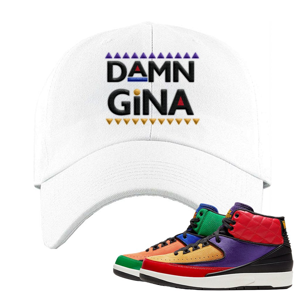 WMNS Multicolor Sneaker White Dad Hat | Hat to match Nike 2 WMNS Multicolor Shoes | Damn Gina
