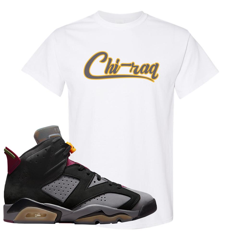 Bordeaux 6s T Shirt | Chiraq, White