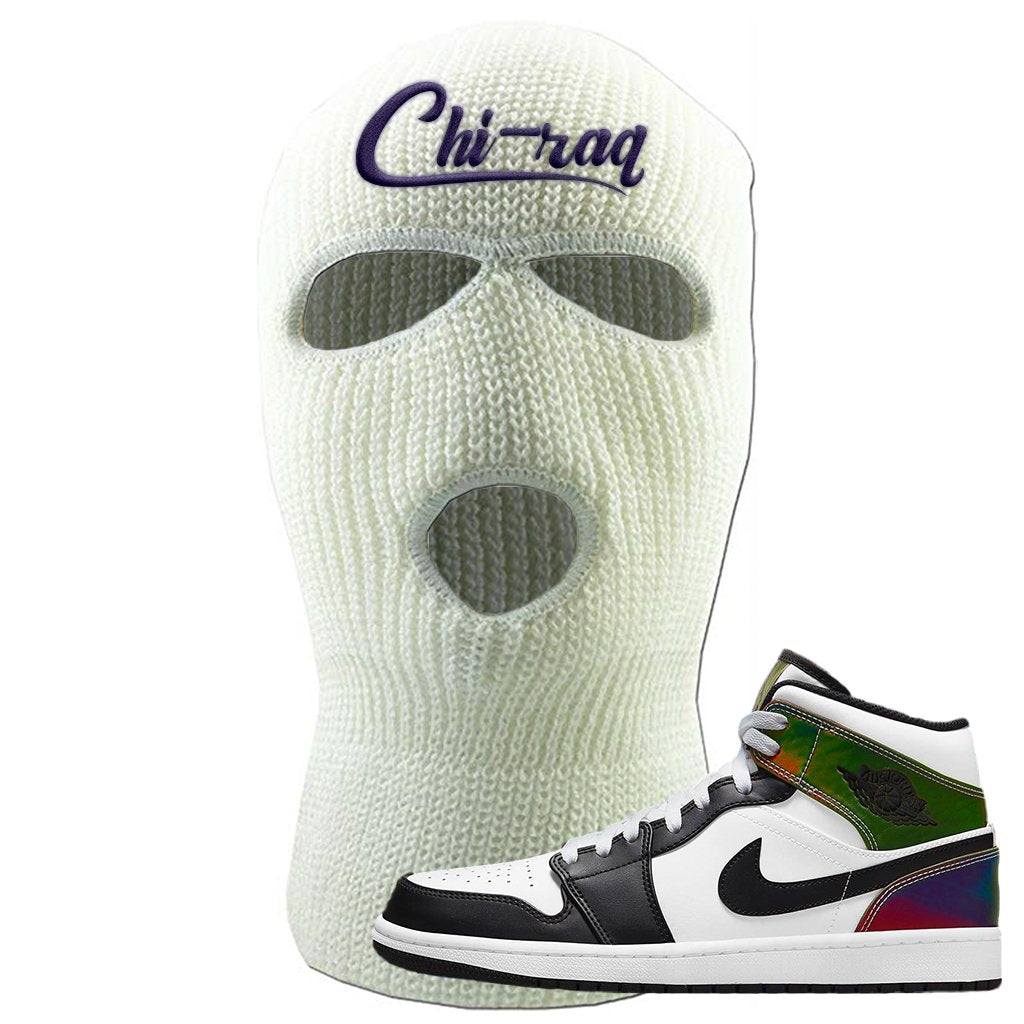 Color Change Mid 1s Ski Mask | Chiraq, White