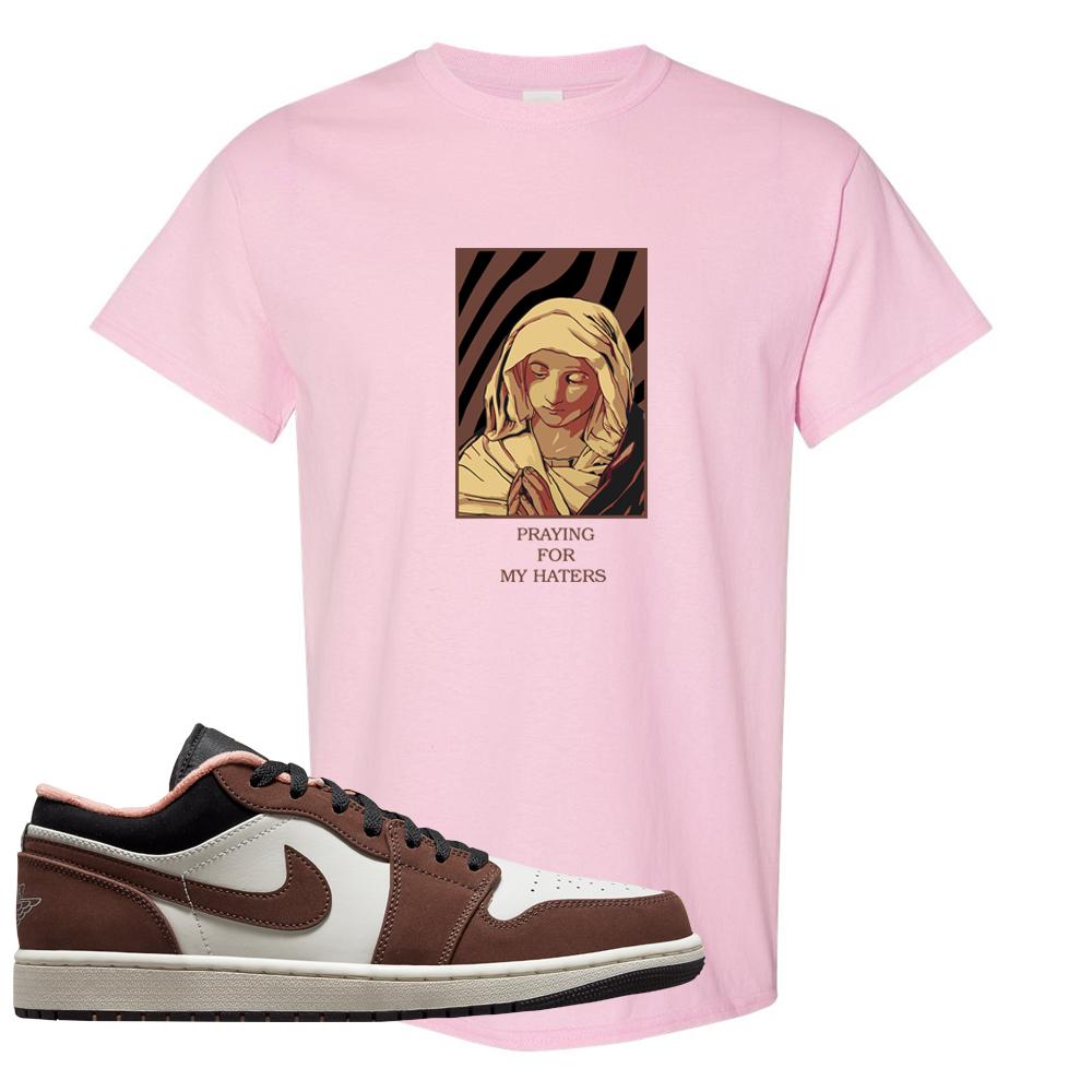 Mocha Low 1s T Shirt | God Told Me, Light Pink