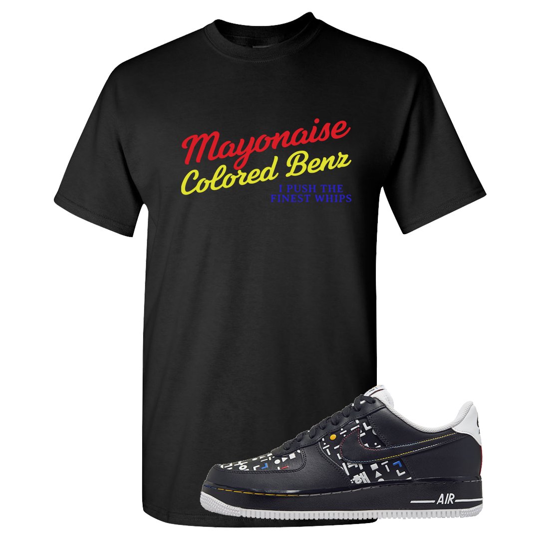Hangul Day Low AF 1s T Shirt | Mayonaise Colored Benz, Black