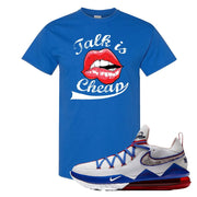 LeBron 17 Low Tune Squad Sneaker Royal Blue T Shirt | Tees to match Nike LeBron 17 Low Tune Squad Shoes | Talk Is Cheap