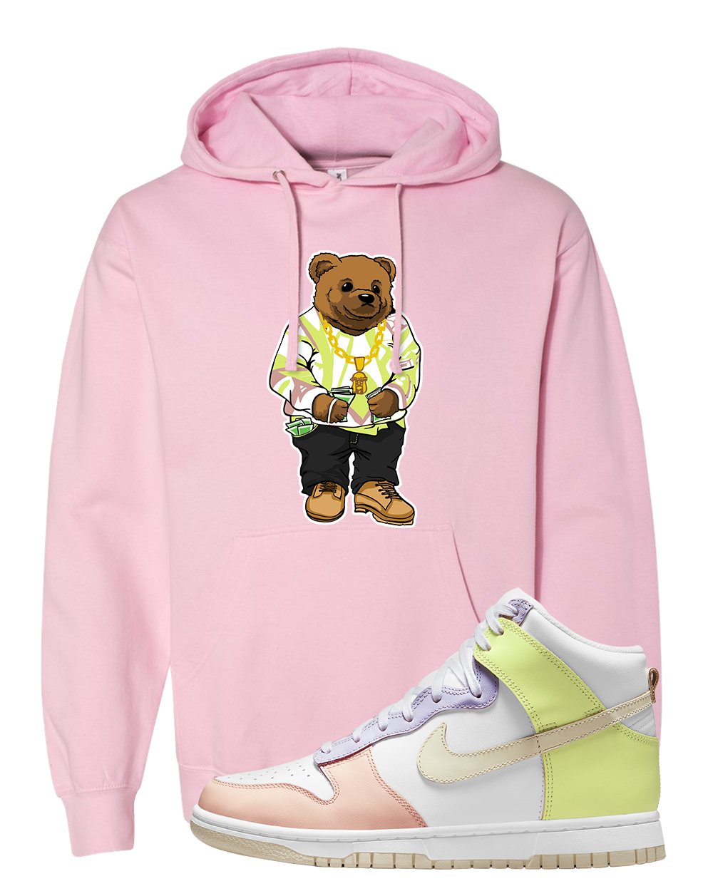 Cashmere High Dunks Hoodie | Sweater Bear, Light Pink