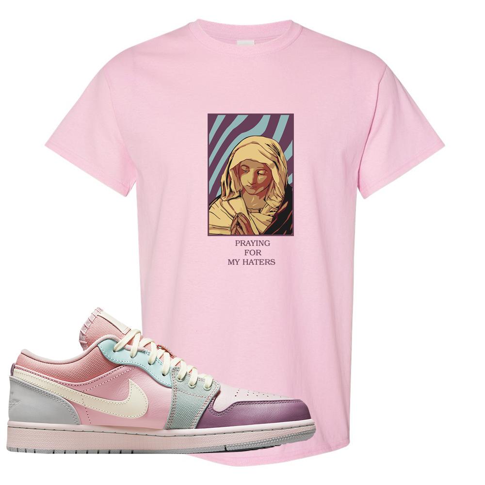 Air Jordan 1 Low Pastel T Shirt | God Told Me, Light Pink