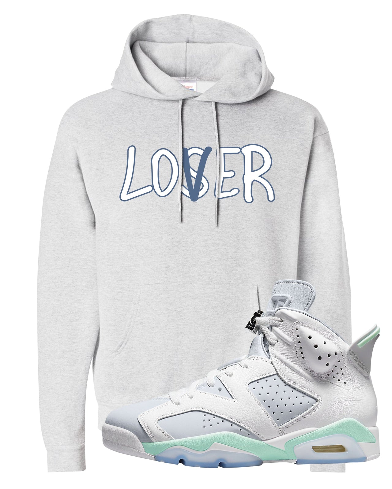 Mint Foam 6s Hoodie | Lover, Ash