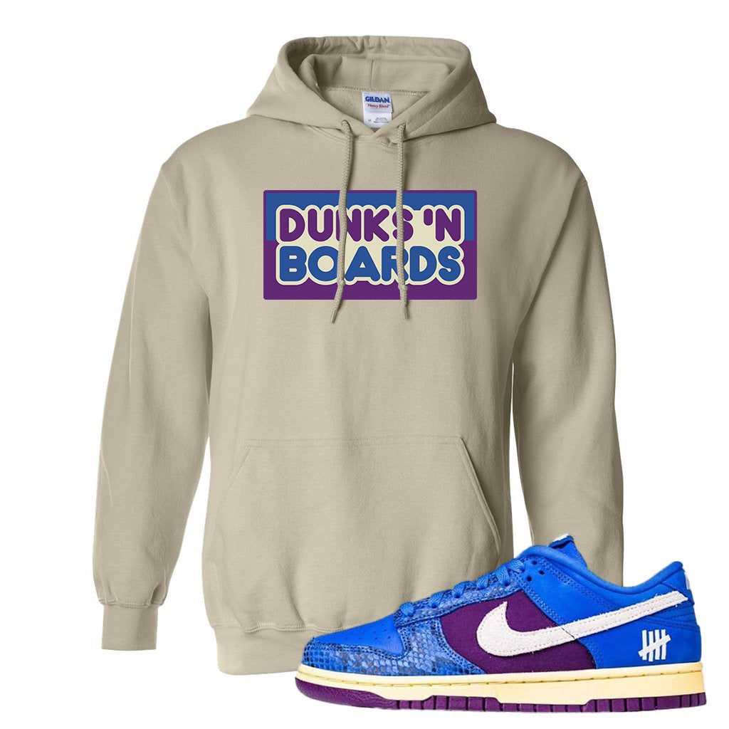 SB Dunk Low Undefeated Blue Snakeskin Hoodie | Dunks N Boards, Sand
