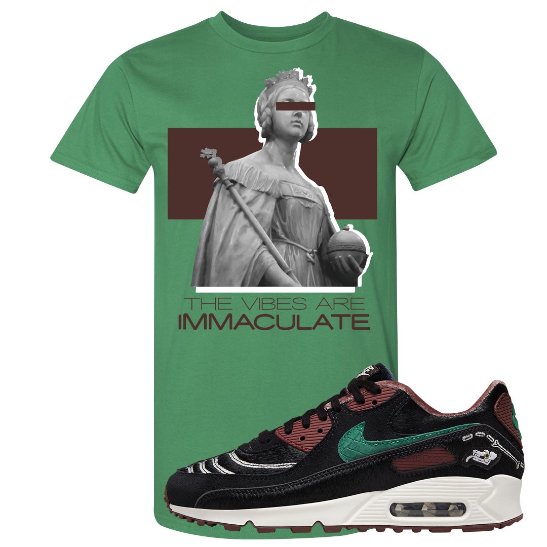 Always Familia Skeleton 90s T Shirt | The Vibes Are Immaculate, Kelly Green