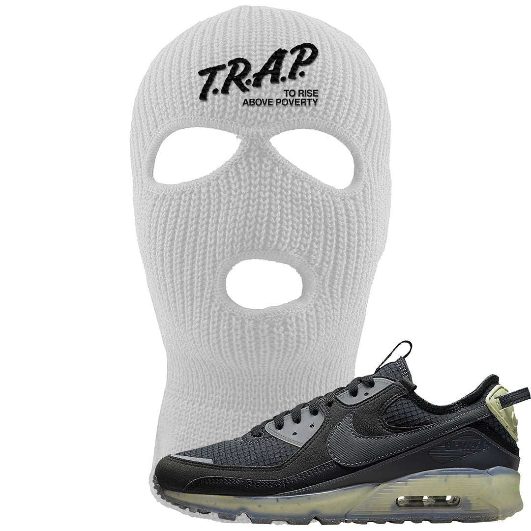 Terrascape Lime Ice 90s Ski Mask | Trap To Rise Above Poverty, White