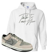 Rocky Earth Low Dunks Hoodie | Talk To Me Nice, White