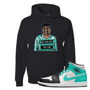 Air Jordan 1 Mid Tropical Twist Hoodie | El Chapo Illustration, Black