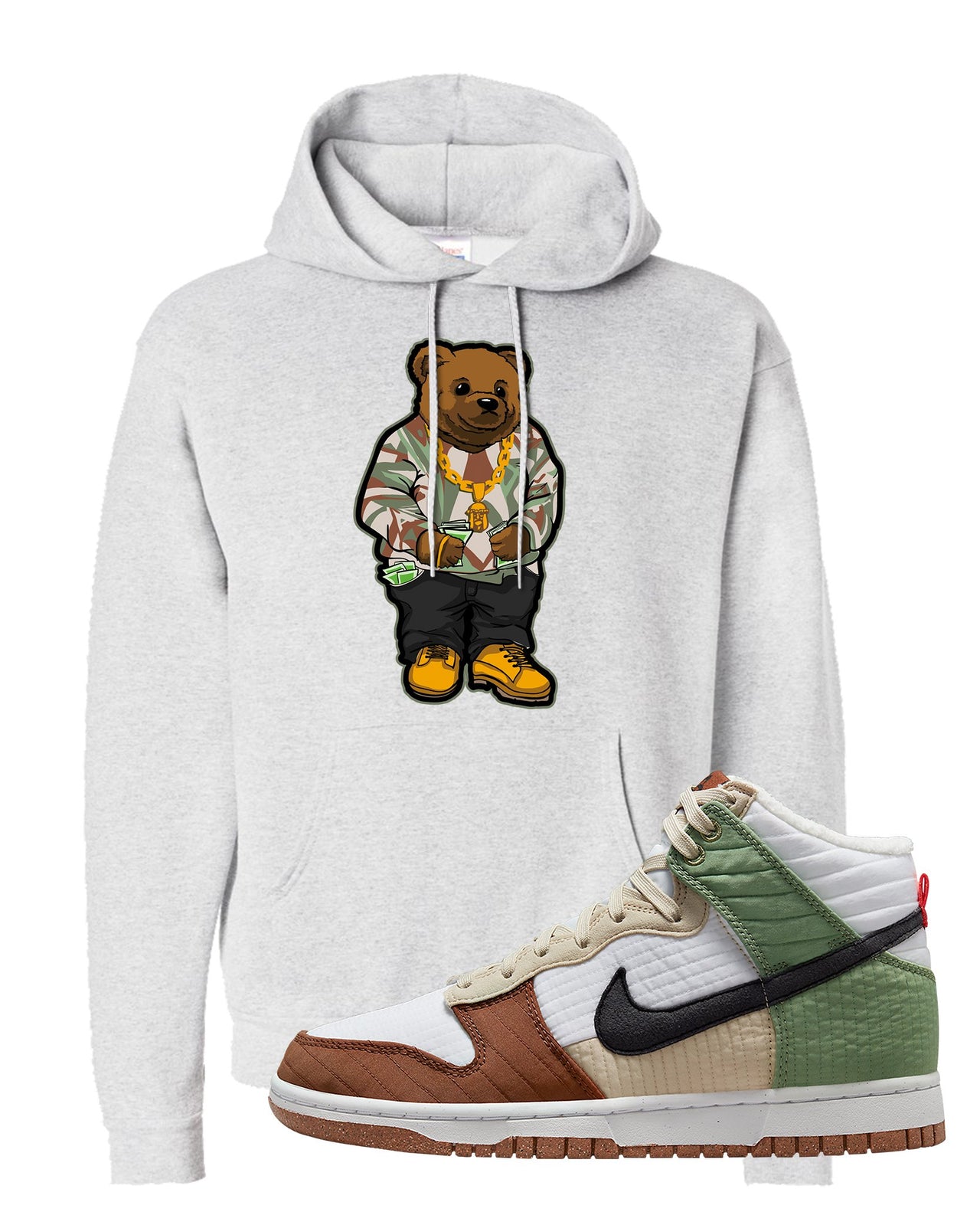 Toasty High Dunks Hoodie | Sweater Bear, Ash