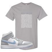 Air Jordan 1 Mid Grey Ice Blue T Shirt | Vibes Japan, Gravel