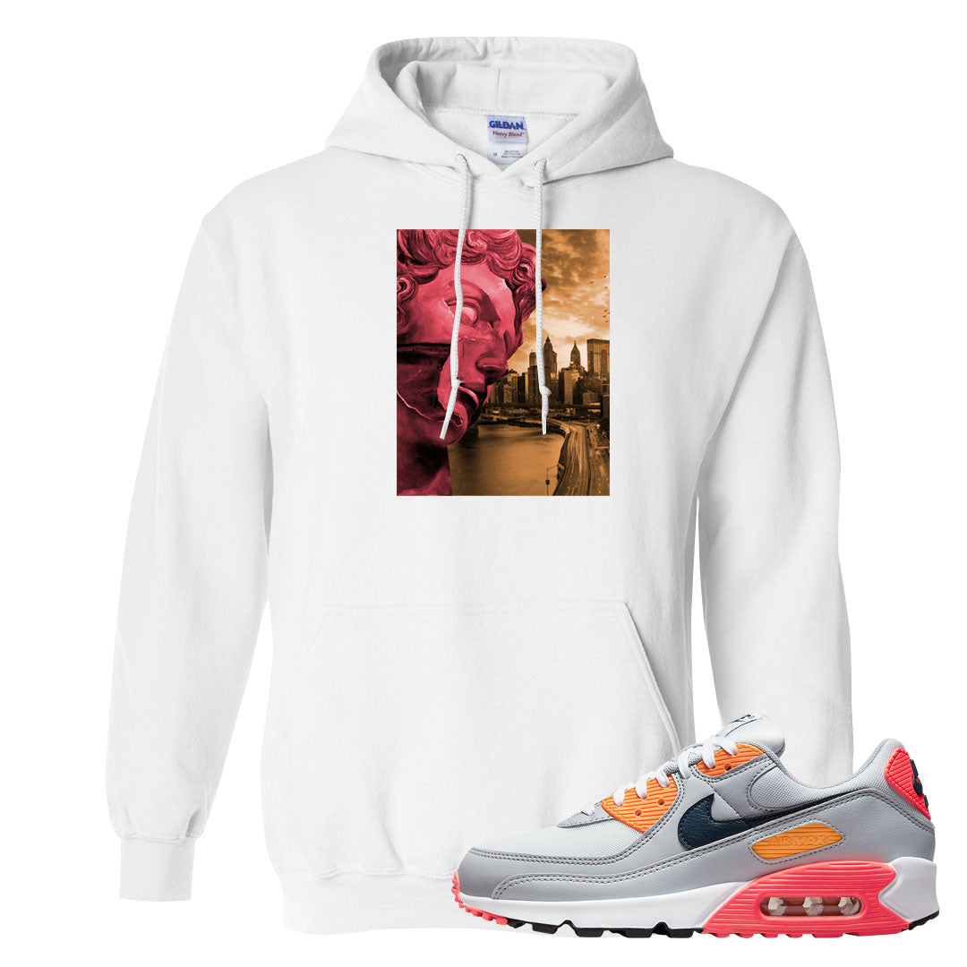 Sunset 90s Hoodie | Miguel, White