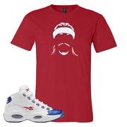 Blue Toe Question Mids T Shirt | Headband Corn Rows, Red