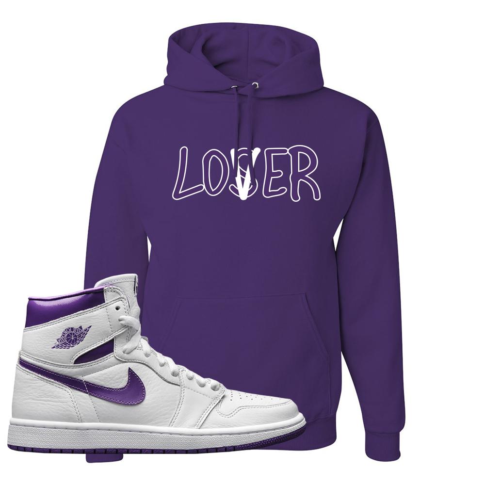 Air Jordan 1 Metallic Purple Hoodie | Lover, Deep Purple