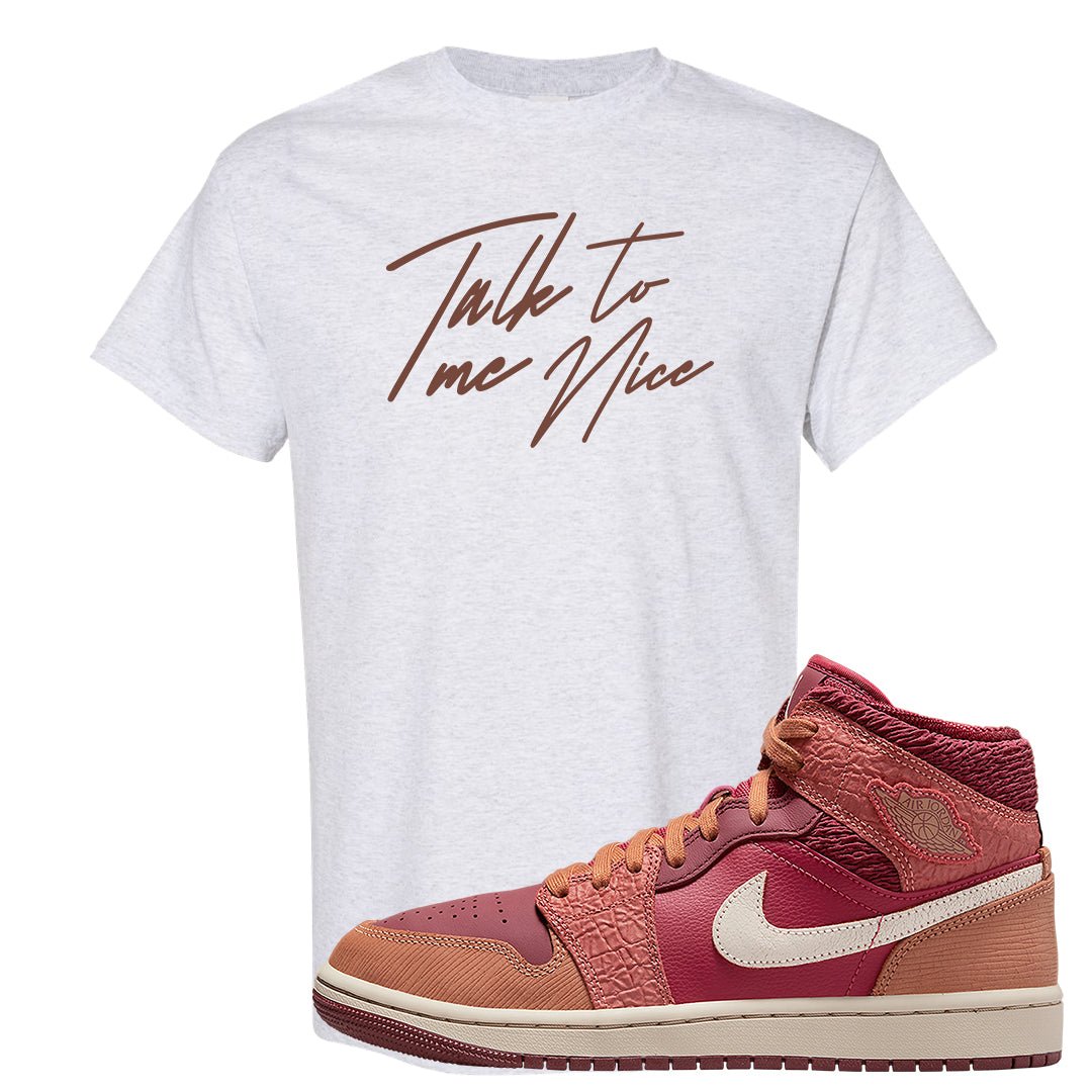 Africa Mid 1s T Shirt | Talk To Me Nice, Ash