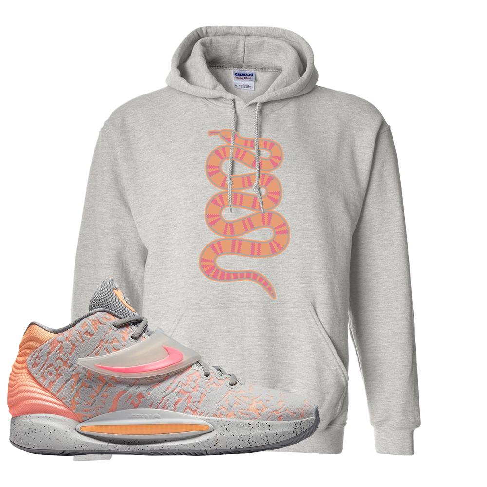 Sunset KD 14s Hoodie | Coiled Snake, Ash