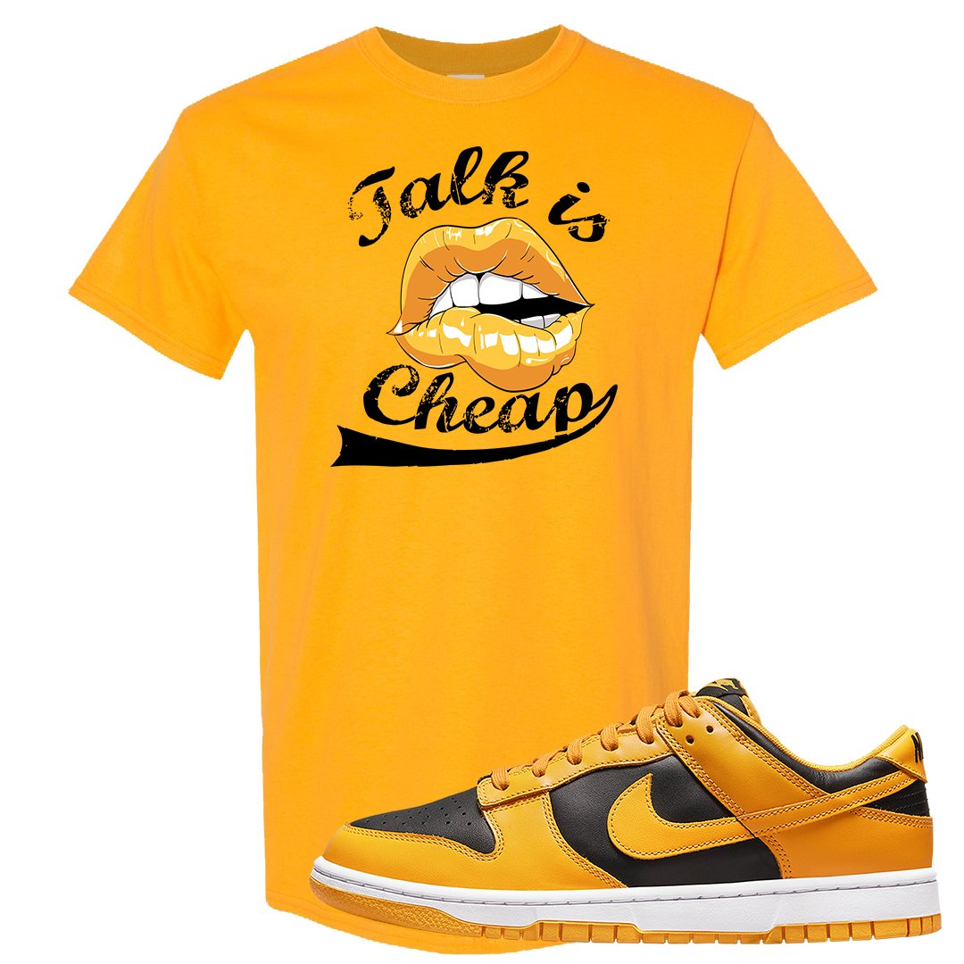 Goldenrod Low Dunks T Shirt | Talk Is Cheap, Gold