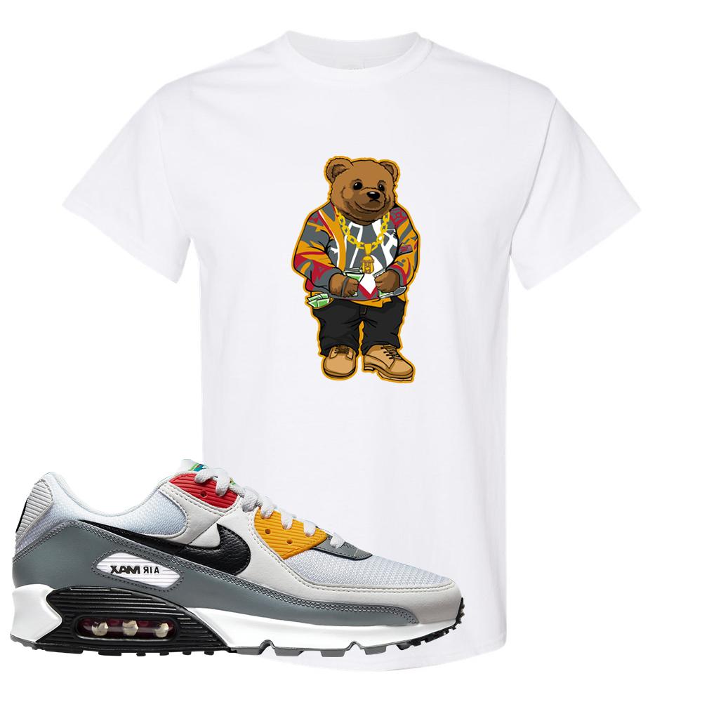 Peace Love Basketball 90s T Shirt | Sweater Bear, White