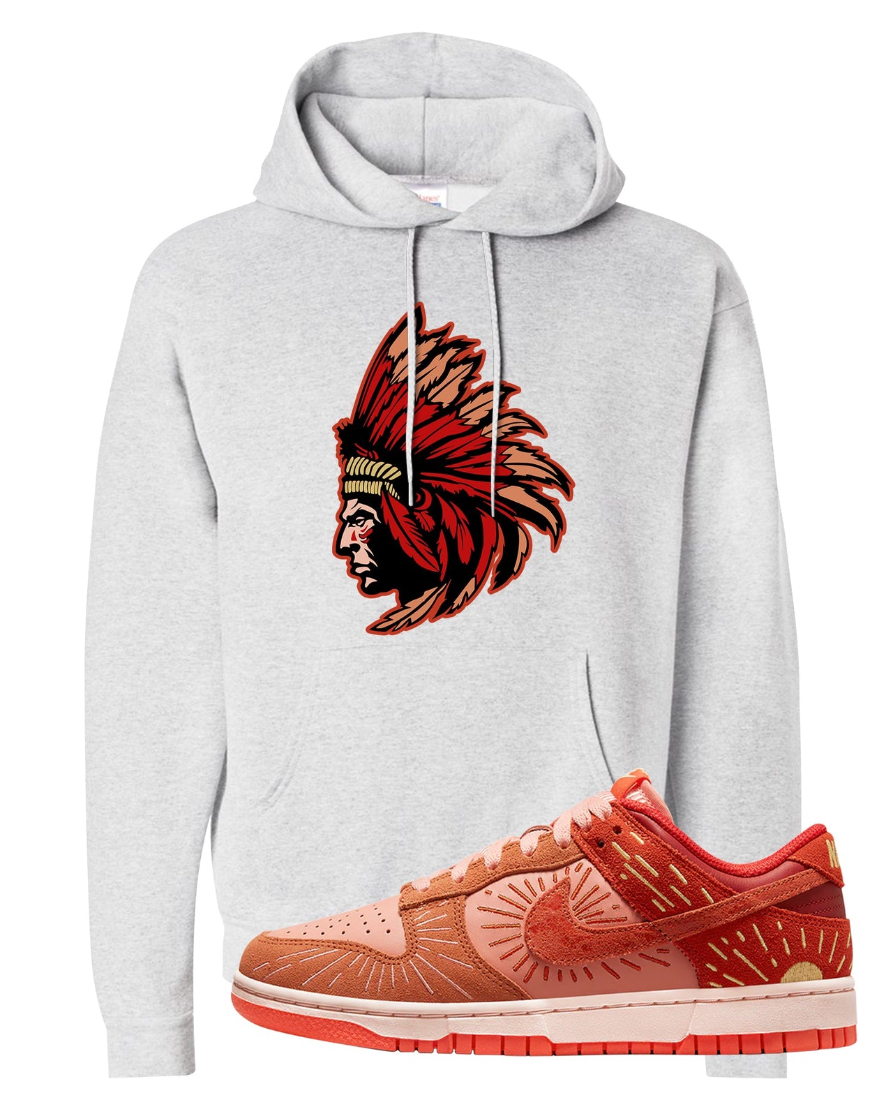 Solstice Low Dunks Hoodie | Indian Chief, Ash