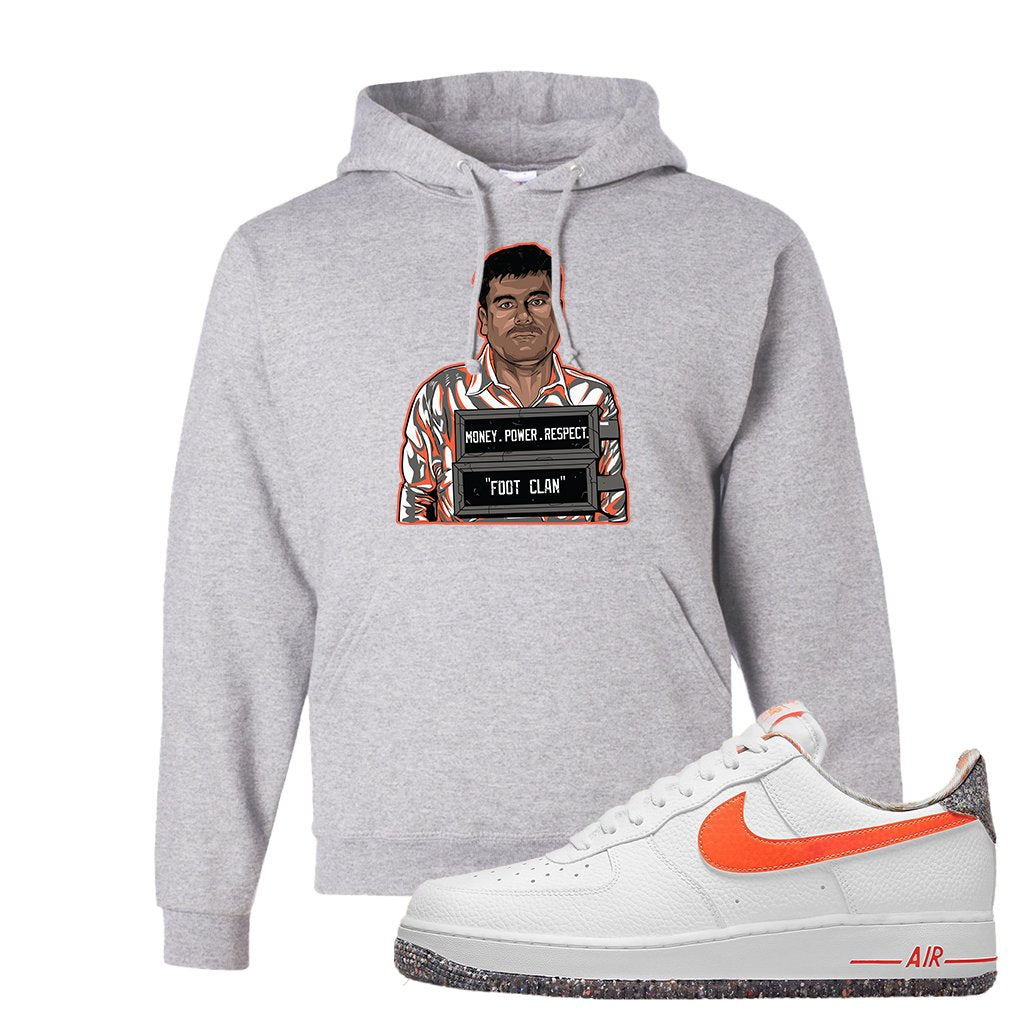 Air Force 1 Low Crimson Grind Rubber Hoodie | El Chapo Illustration, Ash