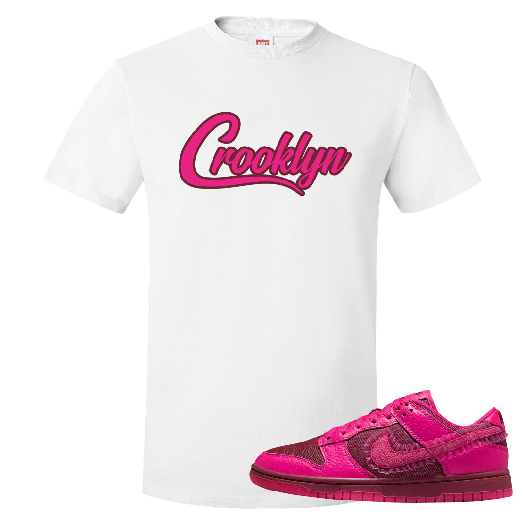 2022 Valentine's Day Low Dunks T Shirt | Crooklyn, White