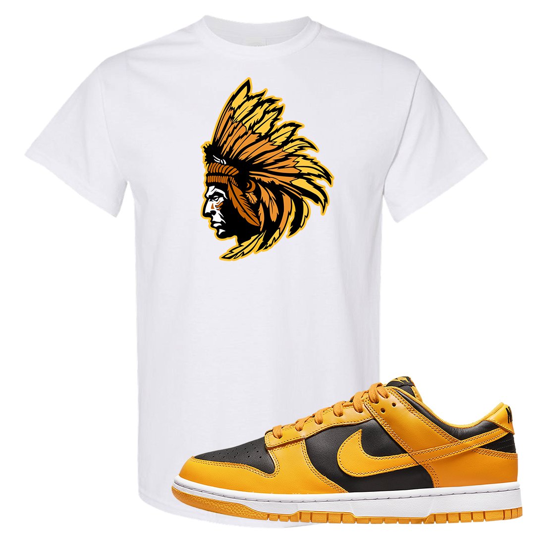 Goldenrod Low Dunks T Shirt | Indian Chief, White