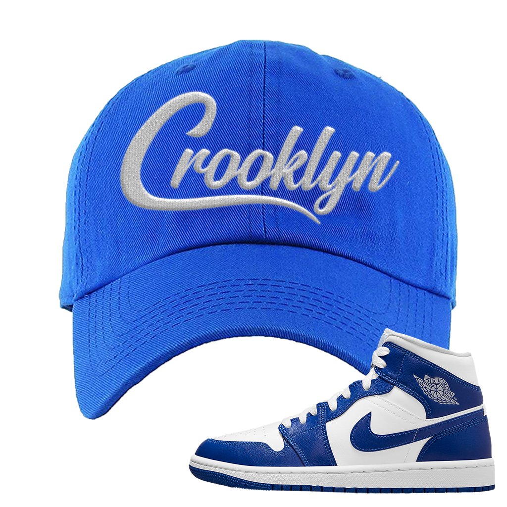 Air Jordan 1 Mid Kentucky Blue Dad Hat | Crooklyn, Royal