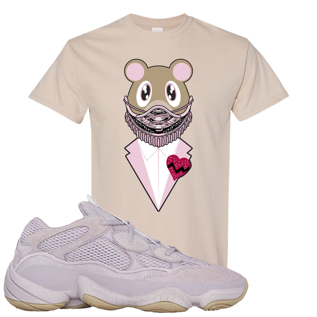 Yeezy 500 Soft Vision Yeezy Sneaker Mask Sand Sneaker Hook Up T-Shirt