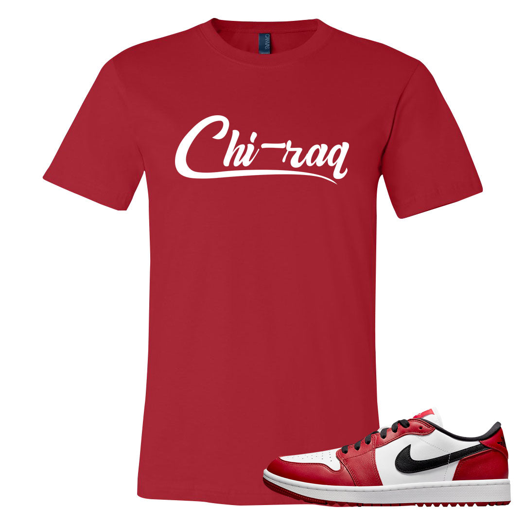 Chicago Golf Low 1s T Shirt | Chiraq, Red