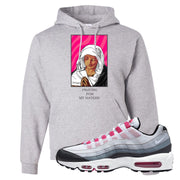 Next Nature Pink 95s Hoodie | God Told Me, Ash