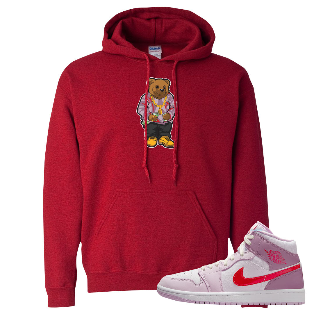 Valentine's Day Mid 1s Hoodie | Sweater Bear, Red