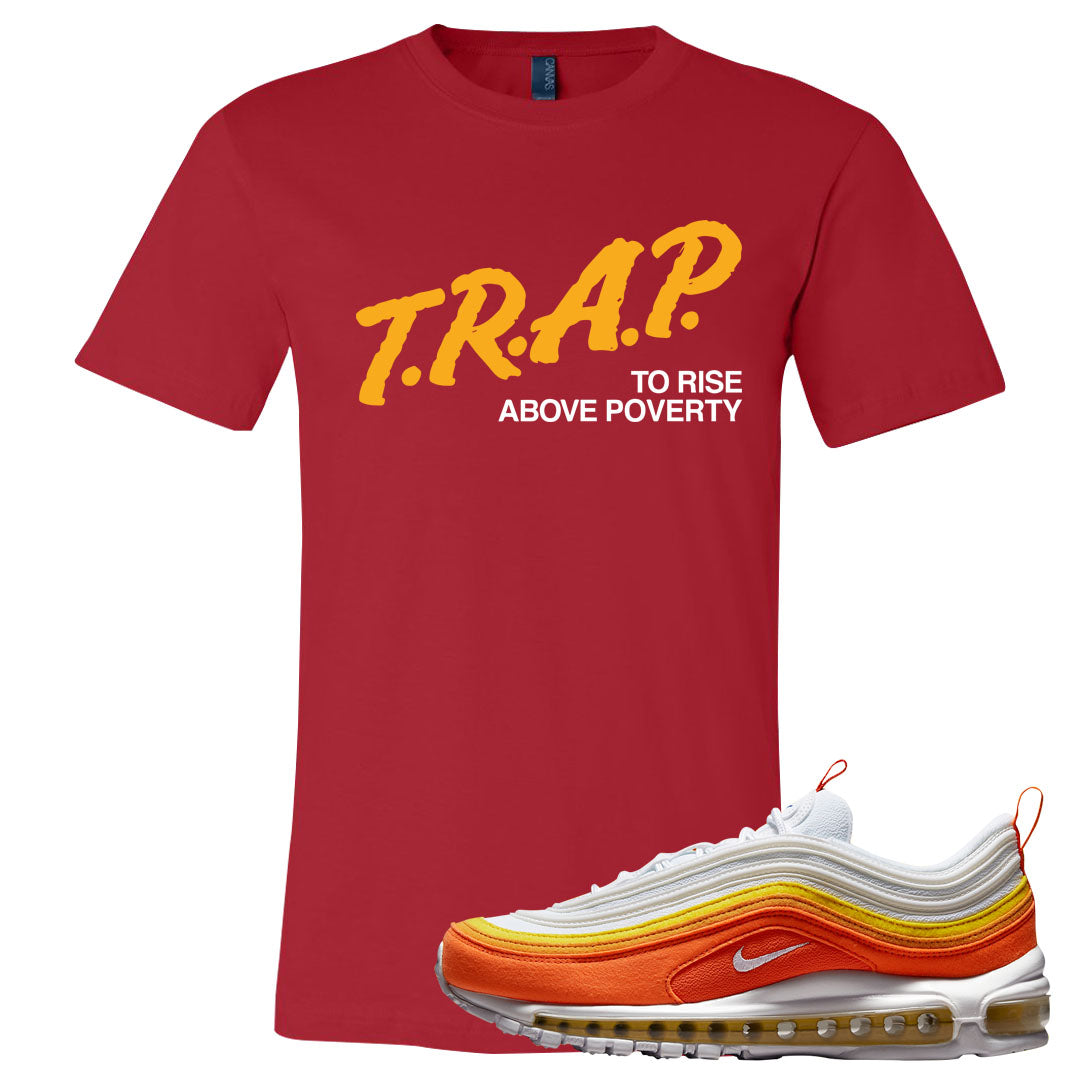 Club Orange Yellow 97s T Shirt | Trap To Rise Above Poverty, Red