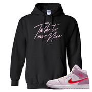 Valentine's Day Mid 1s Hoodie | Talk To Me Nice, Black