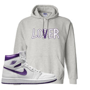 Air Jordan 1 Metallic Purple Hoodie | Lover, Ash