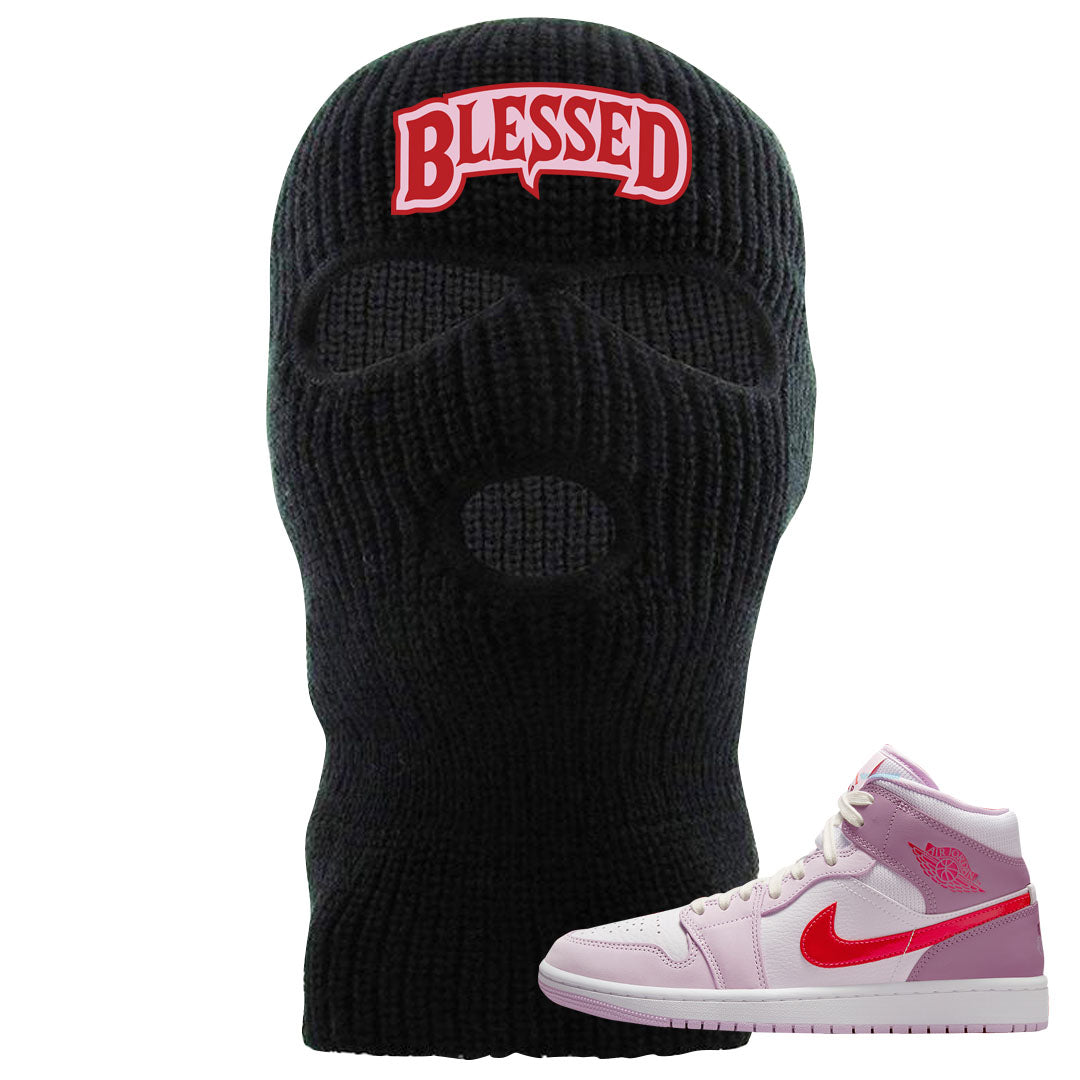 Valentine's Day Mid 1s Ski Mask | Blessed Arch, Black