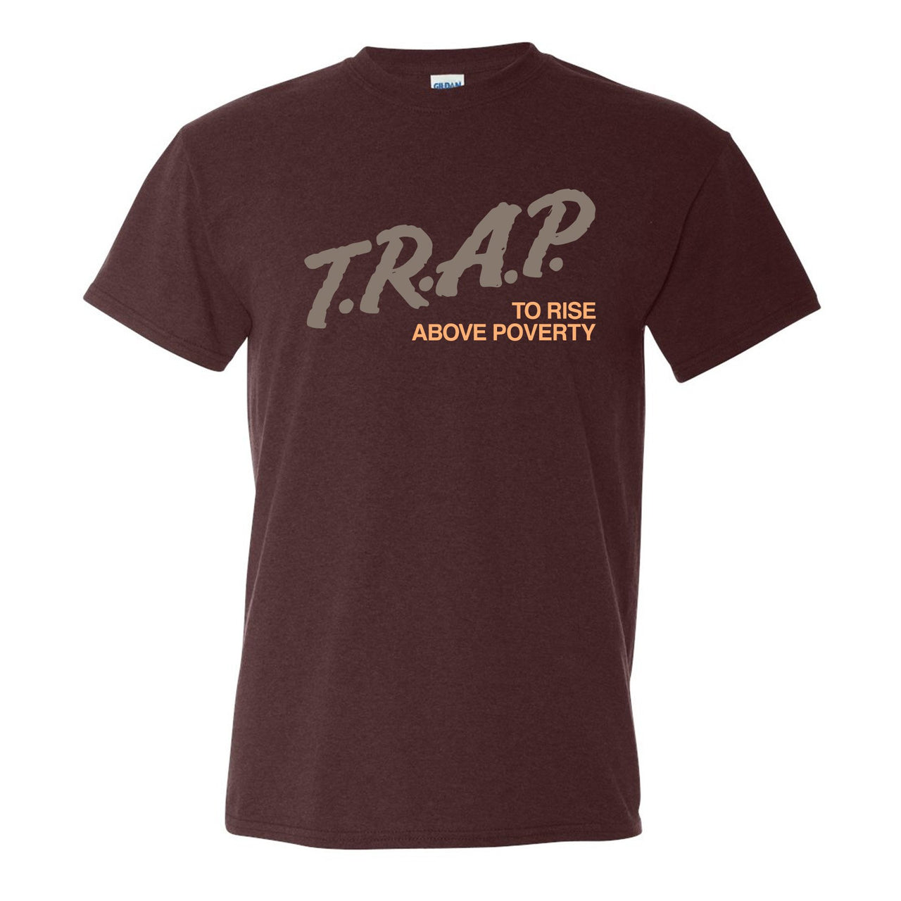 Geode 700s T Shirt | Trap Rise Above Poverty, Russet