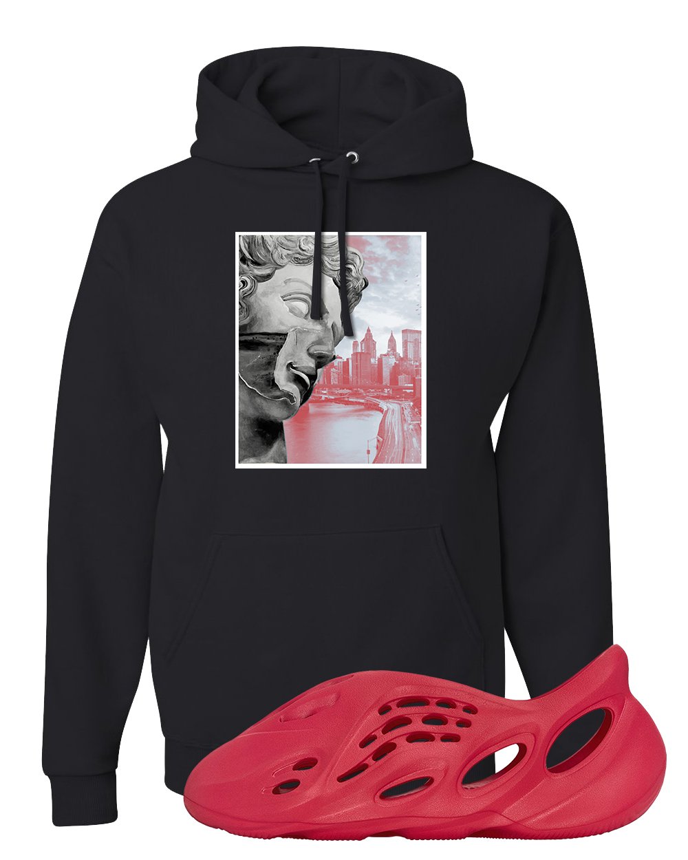 Vermillion Foam Runners Hoodie | Miguel, Black